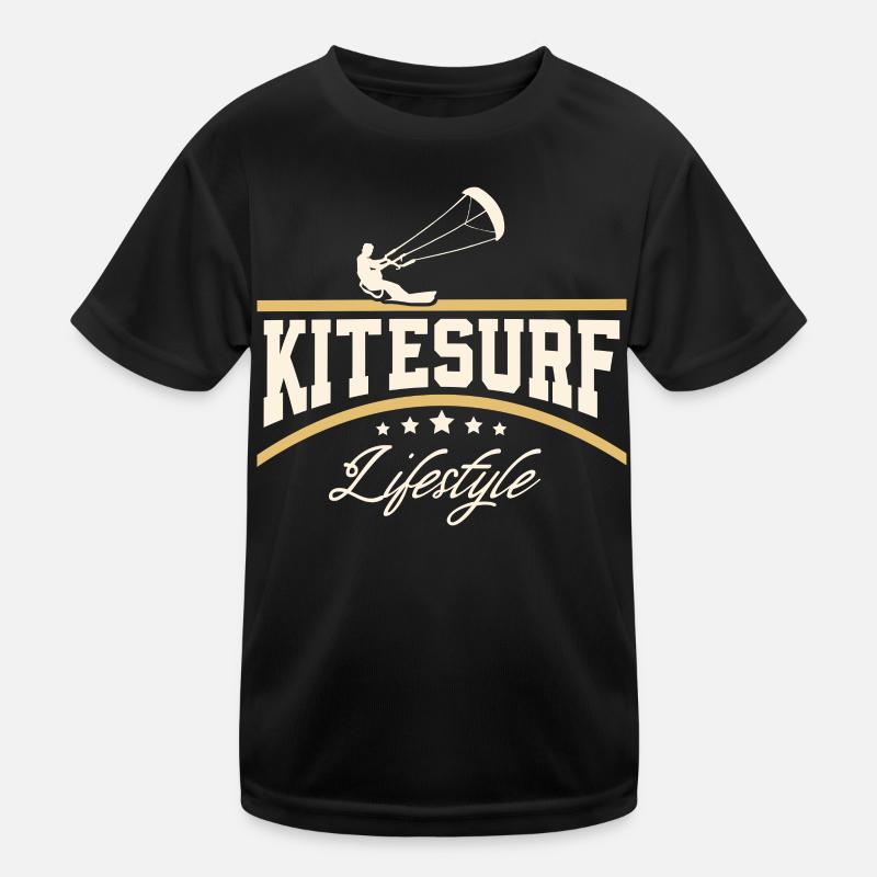 Kitesurfen Kitesurf Kitesurfer Kiteboard Kinder Funktions-T-Shirt