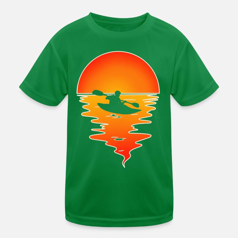 Kajak Kajakfahrer Kajaker Kinder Funktions-T-Shirt