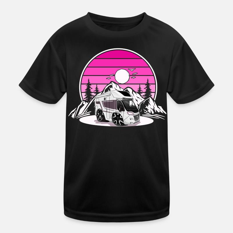 Camping Camper Campen Kinder Funktions-T-Shirt