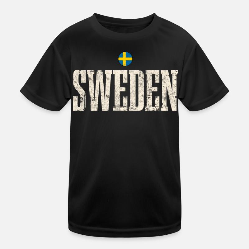 Schweden Kinder Funktions-T-Shirt