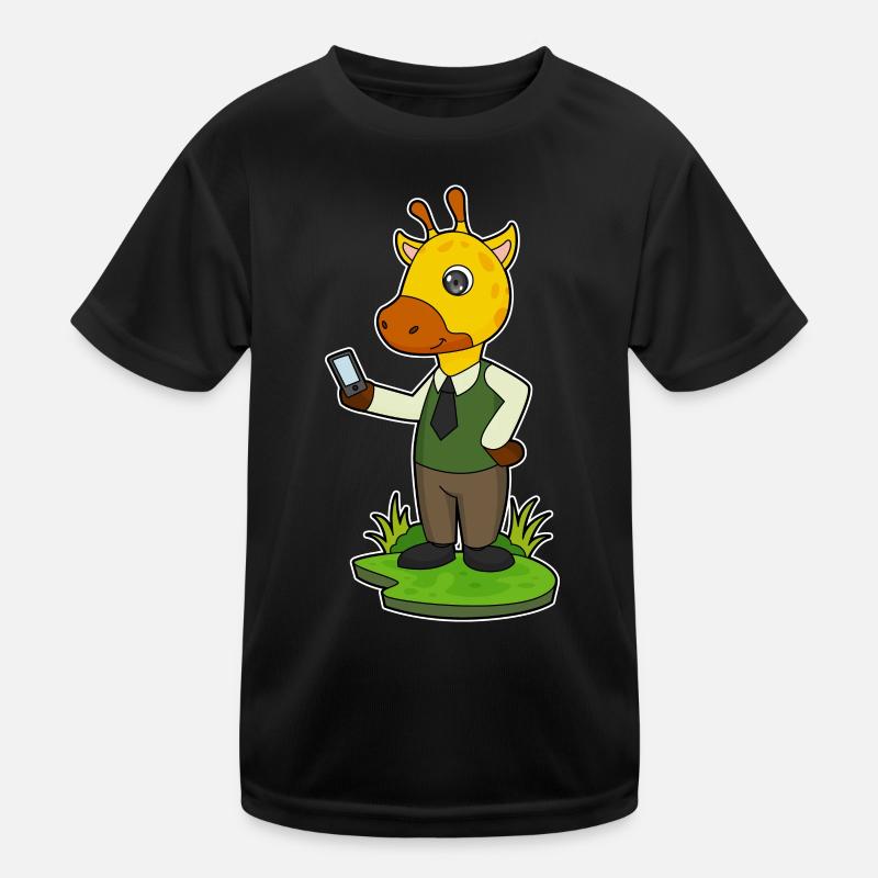 Giraffe Smartphone Kinder Funktions-T-Shirt