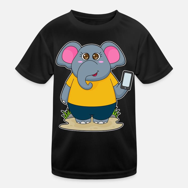 Elefant Smartphone Kinder Funktions-T-Shirt