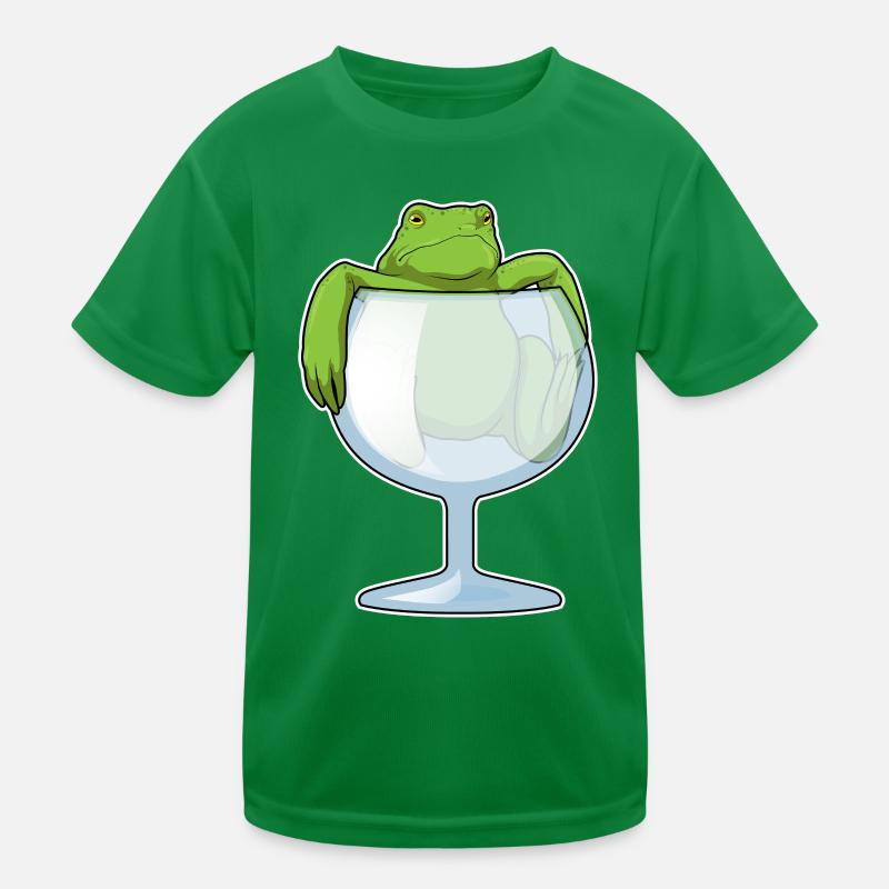 Frosch Weinglas Kinder Funktions-T-Shirt