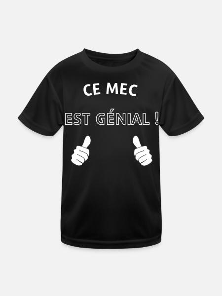 Ce mec est génial - T-shirt sport Enfant - noir - Devant