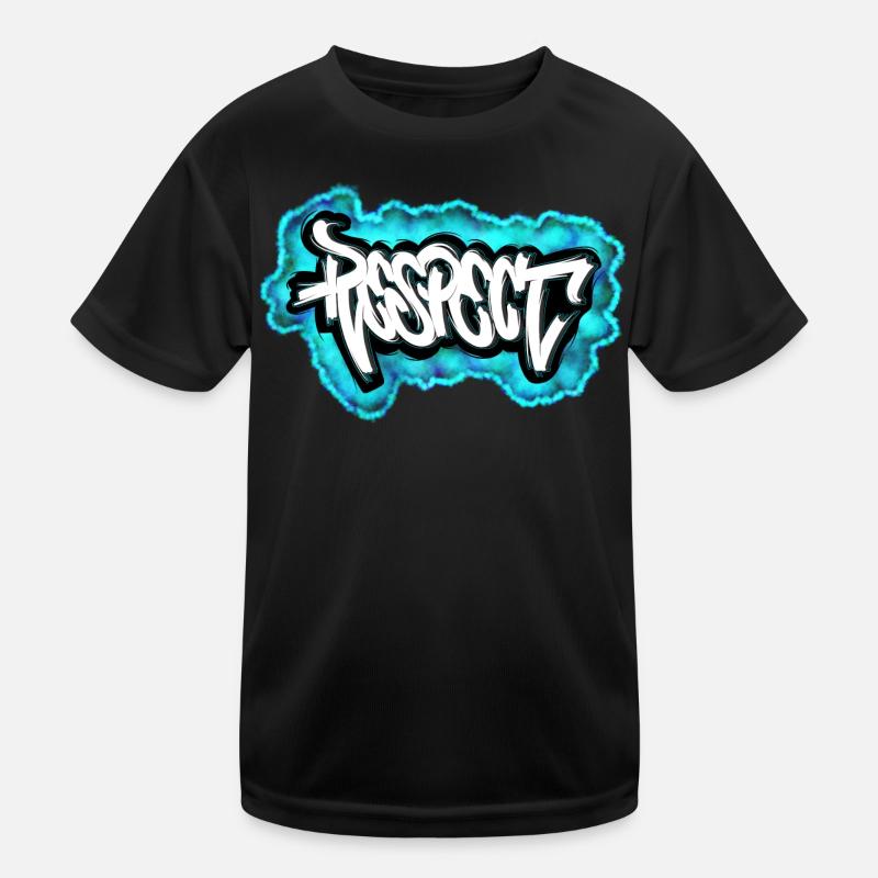 Respect Graffiti design Kinder Funktions-T-Shirt