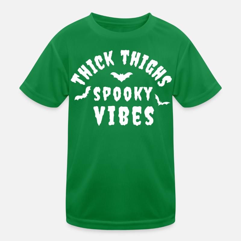 thick thighs spooky vibes Kids Functional T-Shirt