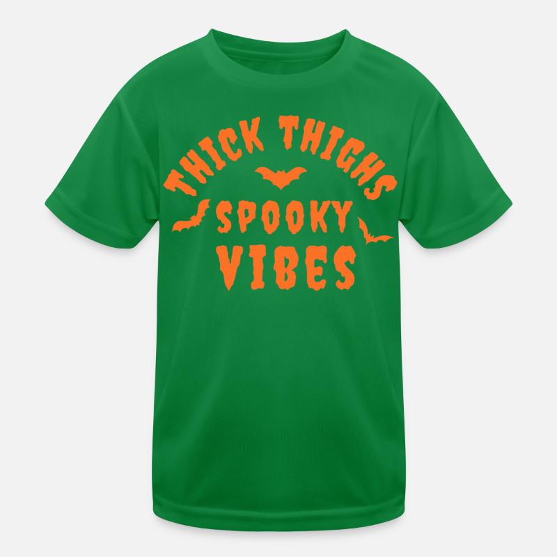 thick thighs spooky vibes Kids Functional T-Shirt