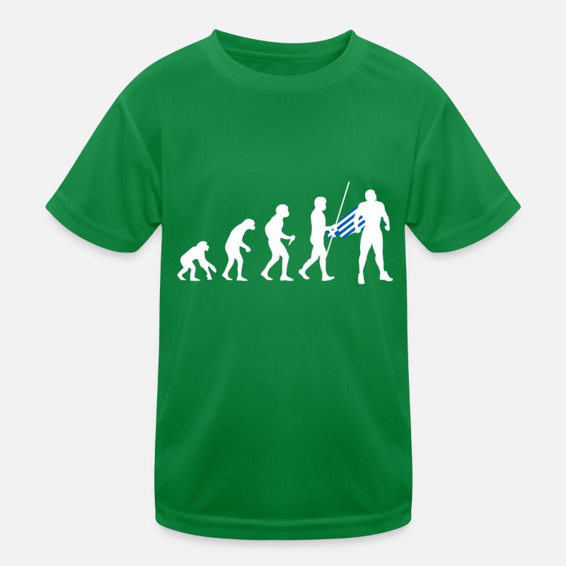 Évolution grecque Super-héros Drapeau grec T-shirt sport Enfant