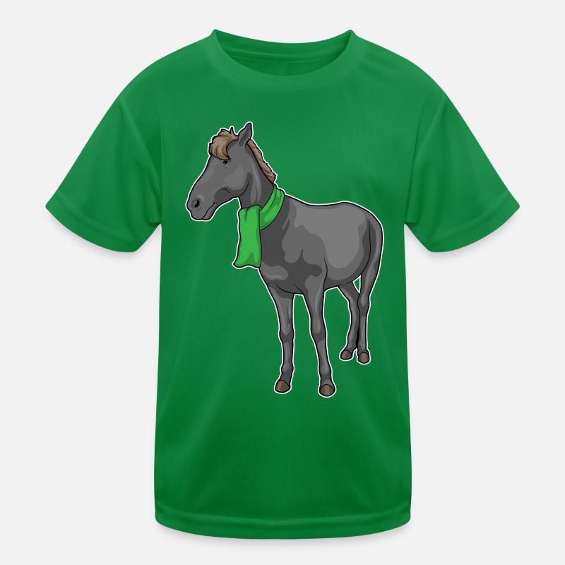 Pferd Schal Kinder Funktions-T-Shirt