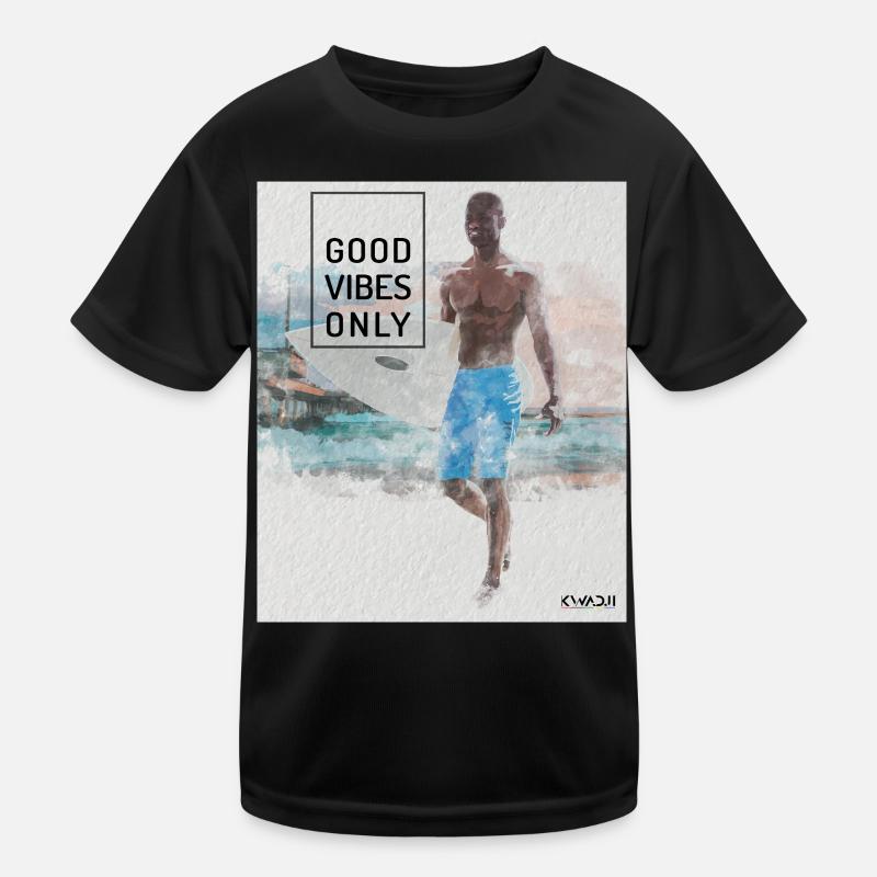 Beach Surfer - Surf, Sun and Beach - Kids Functional T-Shirt - black