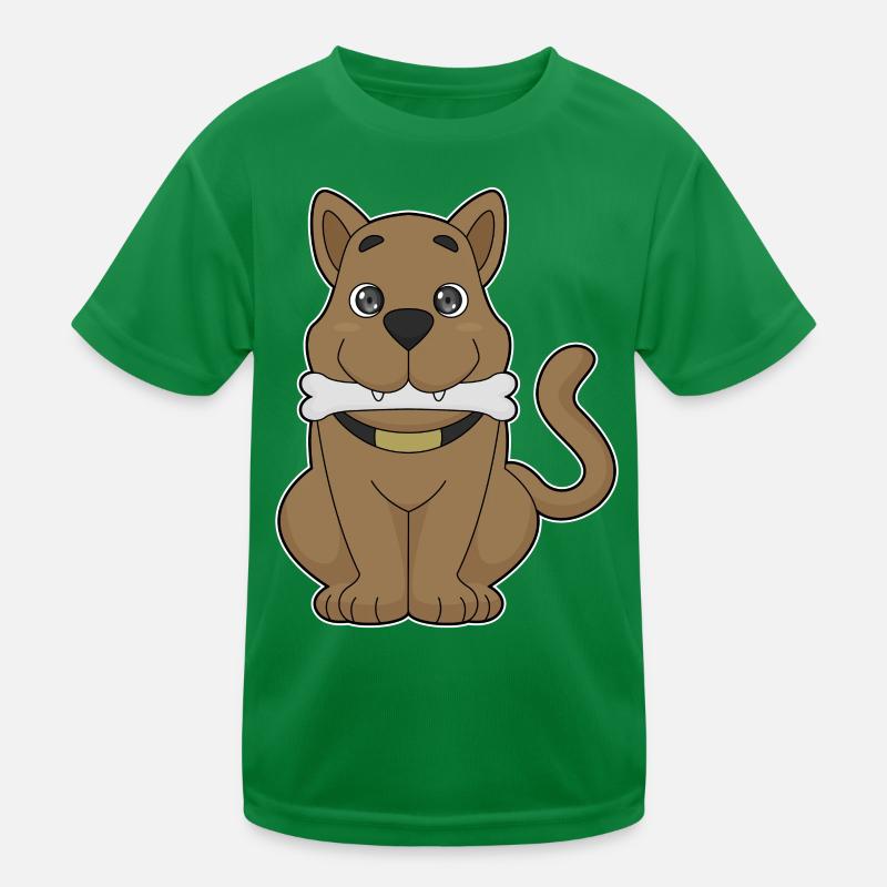Hund Knochen Kinder Funktions-T-Shirt