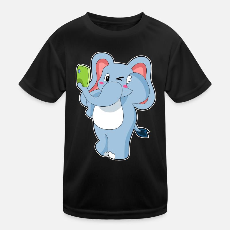 Elefant Smartphone Kinder Funktions-T-Shirt