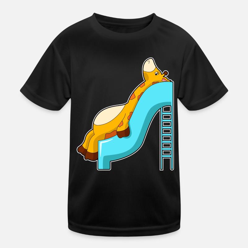 Giraffe Slide Kids Functional T-Shirt