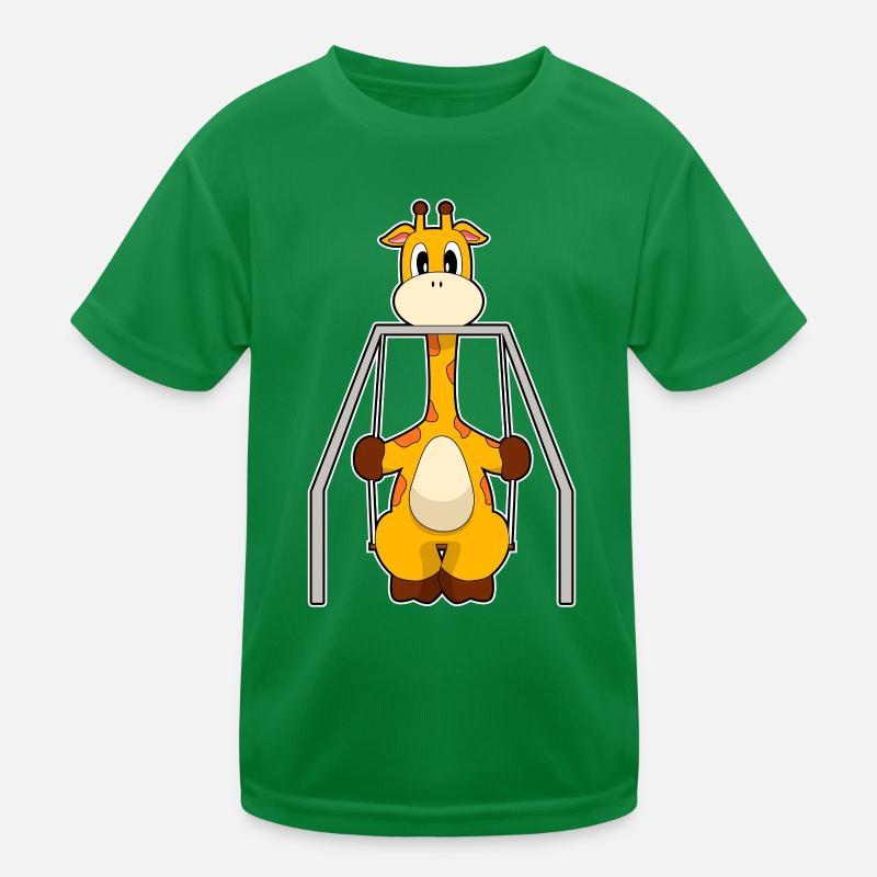 Giraffe Schaukel Kinder Funktions-T-Shirt