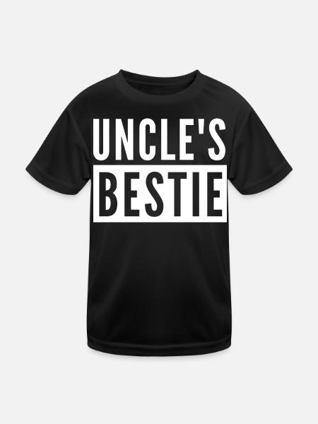 ONKELS BESTIE - Kinder Funktions-T-Shirt - Schwarz - Vorne