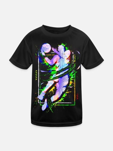 Basketball - Basketballer - Basketballmannschaft - Kinder Funktions-T-Shirt - Schwarz - Vorne