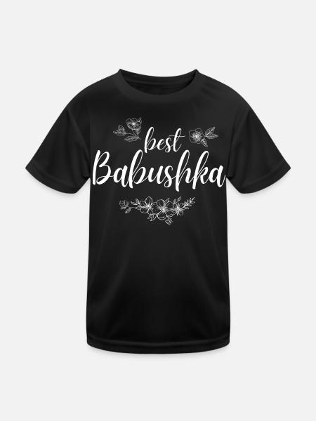 Best Babushka. Babushka gift - Kids Functional T-Shirt - black - Front