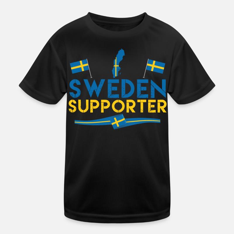 fan de sweden supporter. Supporter de Suède. T-shirt sport Enfant