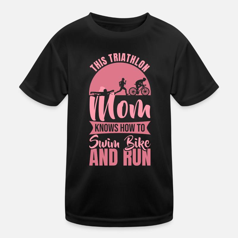 Triathlet Mama Kinder Funktions-T-Shirt