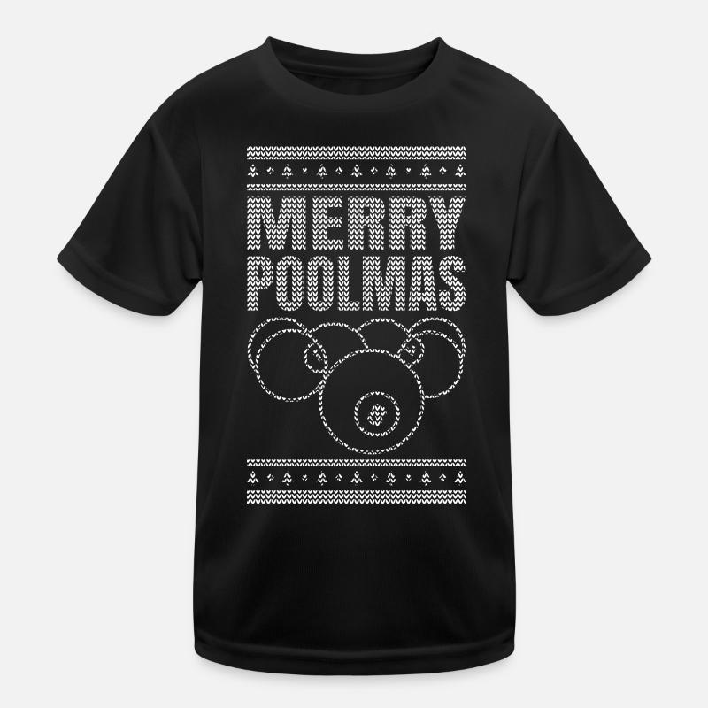 Queue Sport Billard Weihnachten Kinder Funktions-T-Shirt