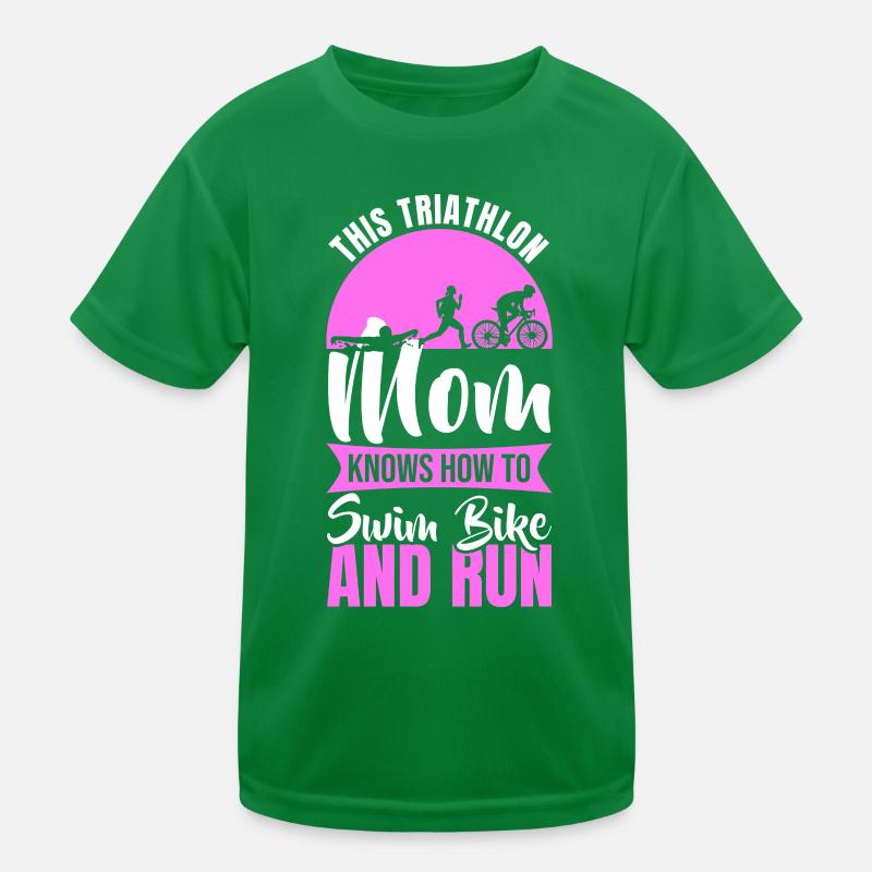 Triathlon Mutter Kinder Funktions-T-Shirt