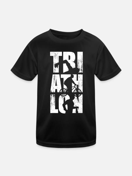 Triathlon - Kinder Funktions-T-Shirt - Schwarz