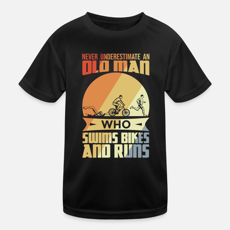 Alter Triathlet Kinder Funktions-T-Shirt