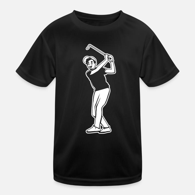 Golfspieler Junge Kinder Funktions-T-Shirt