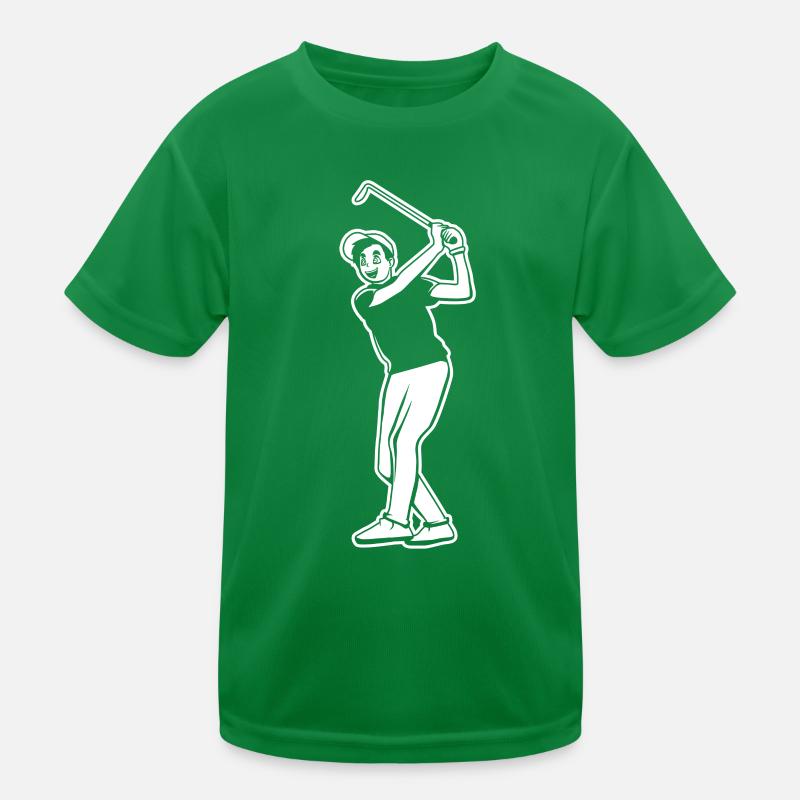 Golfspieler Junge Kinder Funktions-T-Shirt