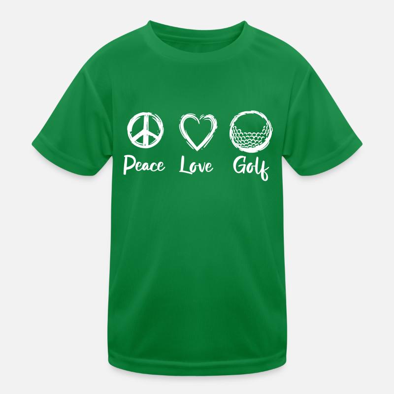 Peace Love Golf Kinder Funktions-T-Shirt