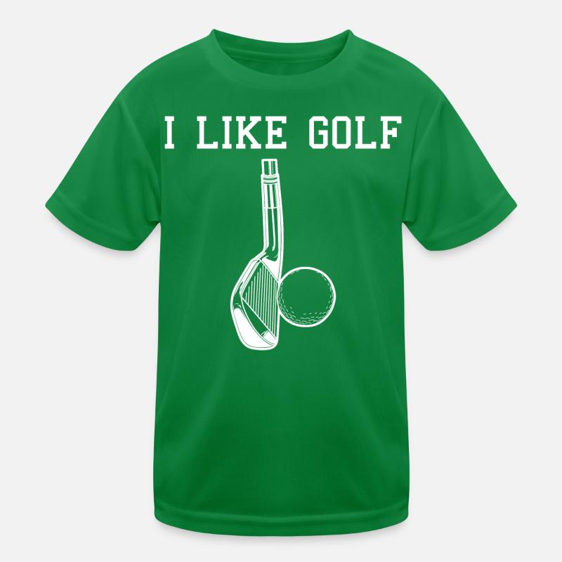 Ich mag Golf Kinder Funktions-T-Shirt