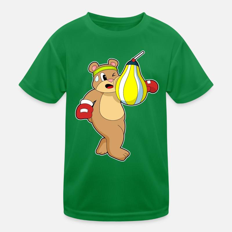 Bär Boxer Boxsack Boxen Kinder Funktions-T-Shirt