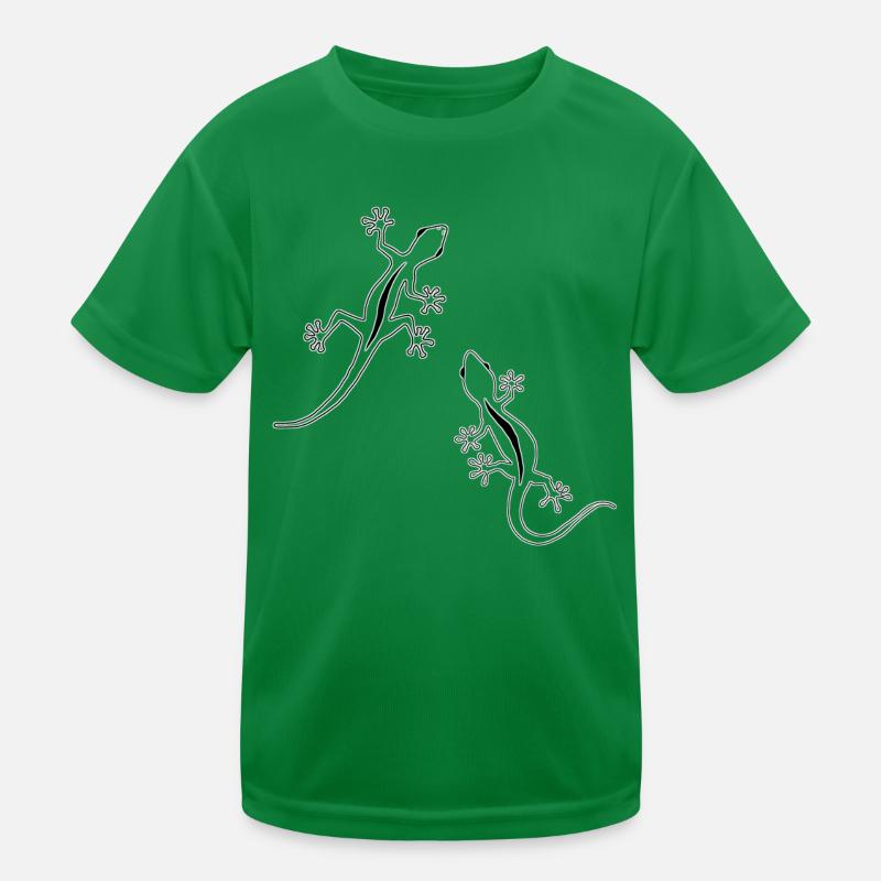 Zwei Eidechsen (s/w) Kinder Funktions-T-Shirt