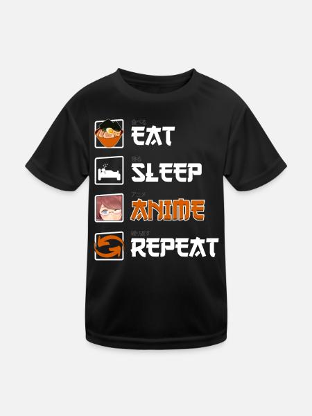 Anime & Manga - Funny Shirt - Geschenk für Fans - Kinder Funktions-T-Shirt - Schwarz