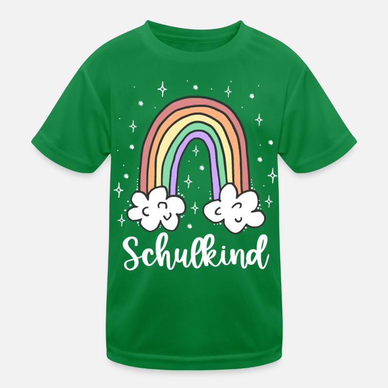 Schulkind Regenbogen Einschulung Geschenk Kinder Funktions-T-Shirt