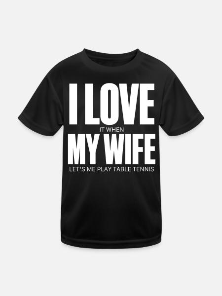 Table tennis - Kids Functional T-Shirt - black - Front