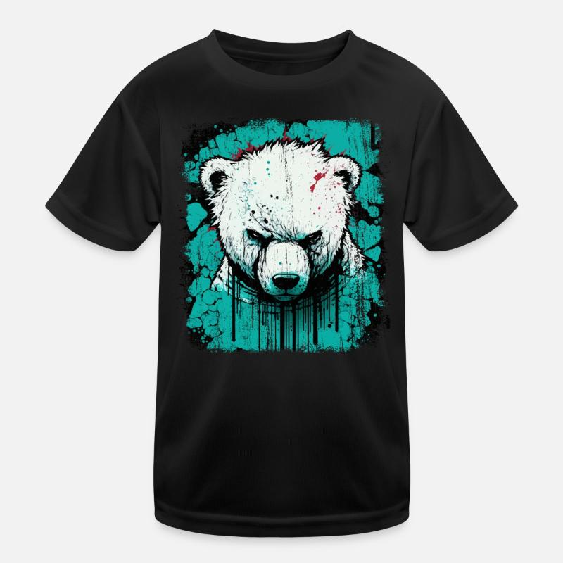 Wütender Eisbär Kinder Funktions-T-Shirt
