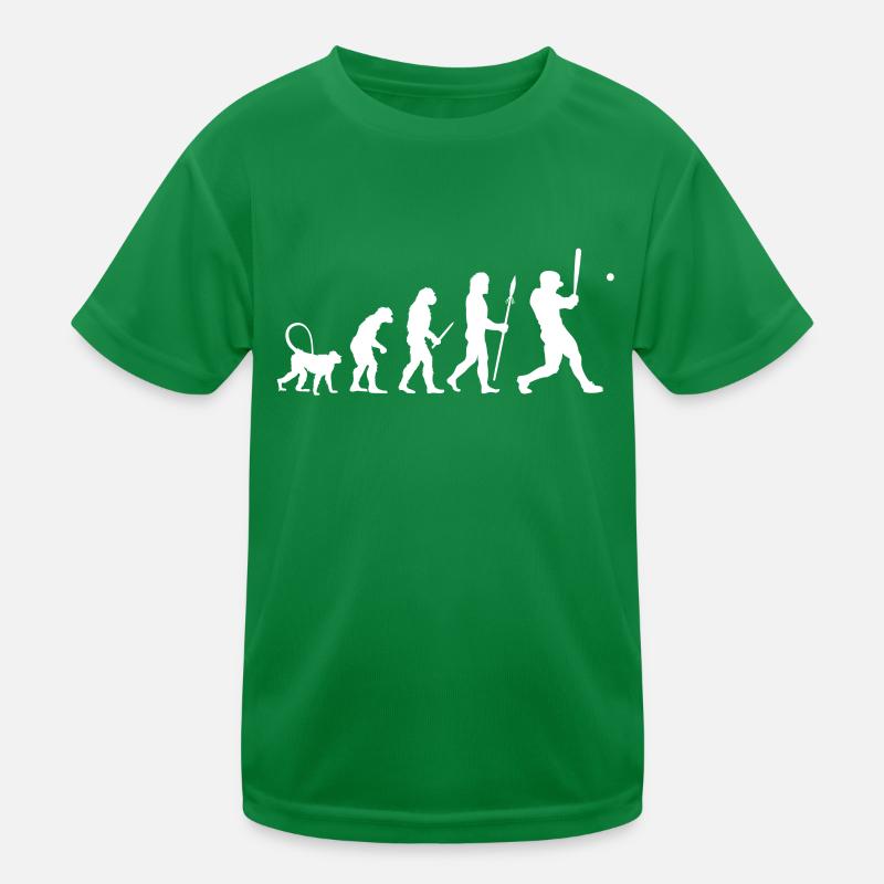 Evolution des Baseball Kinder Funktions-T-Shirt