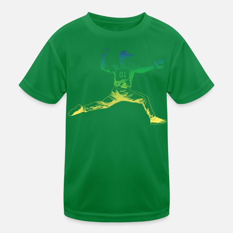 Pitcher Baseball Kids Functional T-Shirt