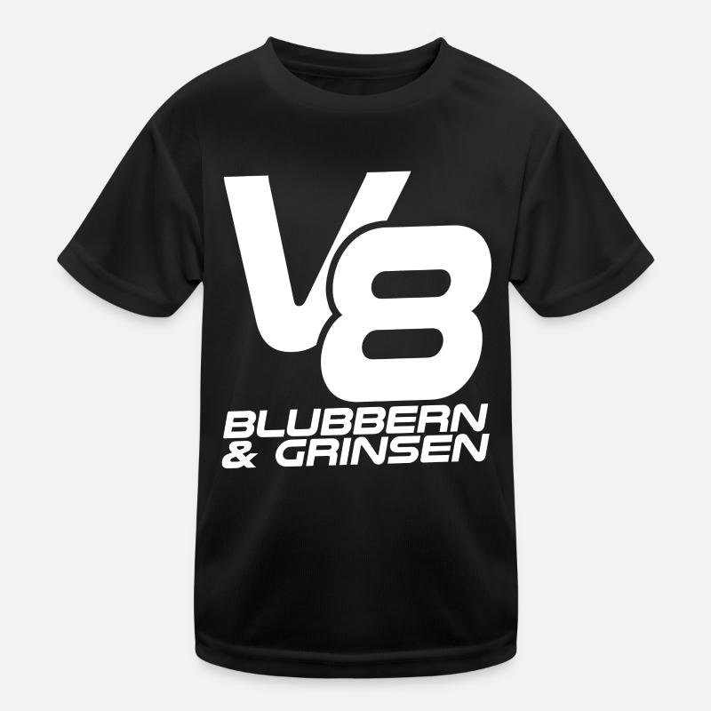 V8 - Blubbern & Grinsen Kinder Funktions-T-Shirt