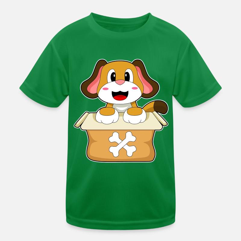 Hund Karton Kinder Funktions-T-Shirt