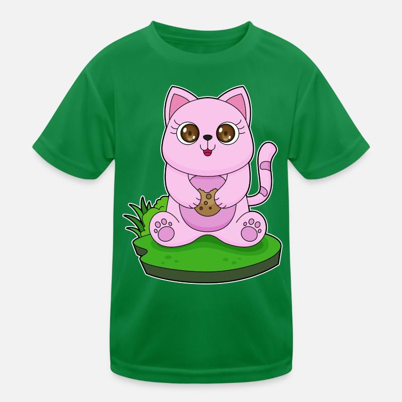 Katze Cookie Kinder Funktions-T-Shirt