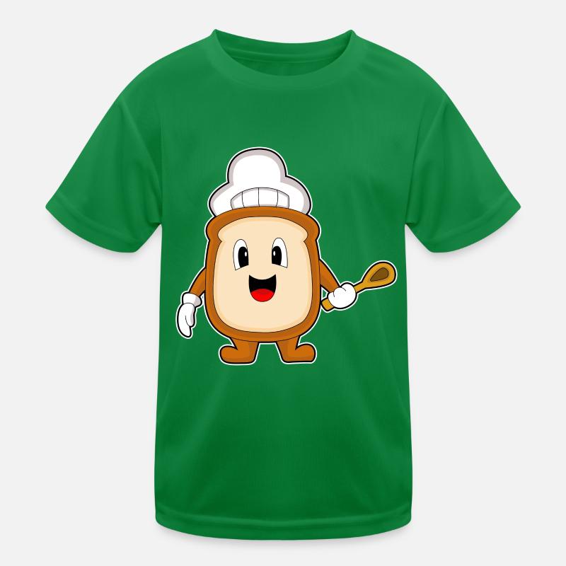 Brot Bäcker Kochlöffel Backen Kinder Funktions-T-Shirt