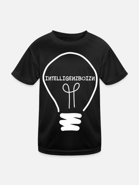 Intelligenzboizn - personne intelligente, dialecte - T-shirt sport Enfant - noir - Devant