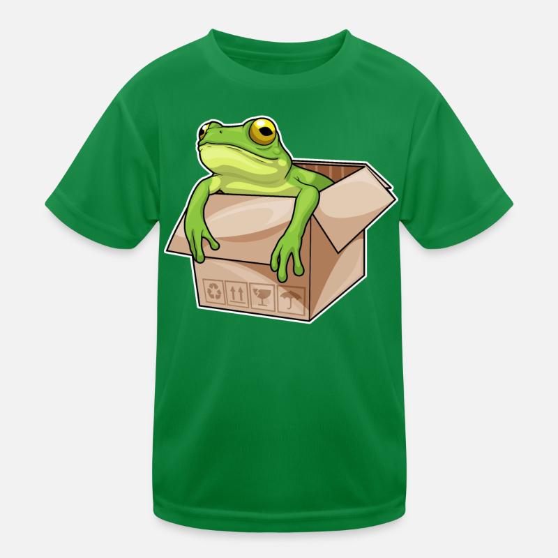 Frosch Karton Kinder Funktions-T-Shirt