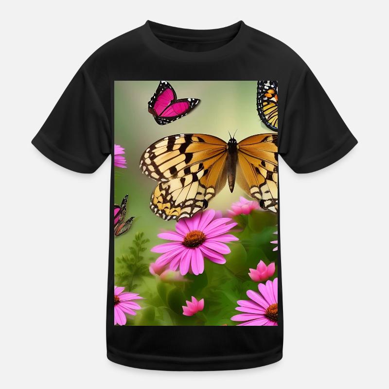 Fleurs et papillon T-shirt sport Enfant