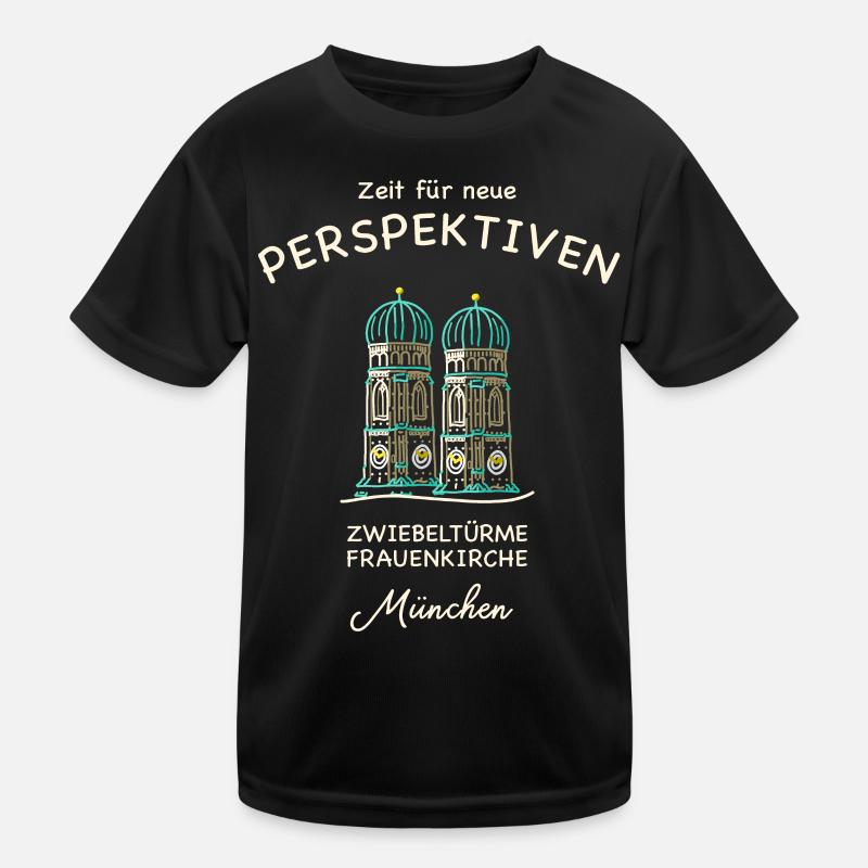 Munich Frauenkirche twin towers, observation tower Kids Functional T-Shirt
