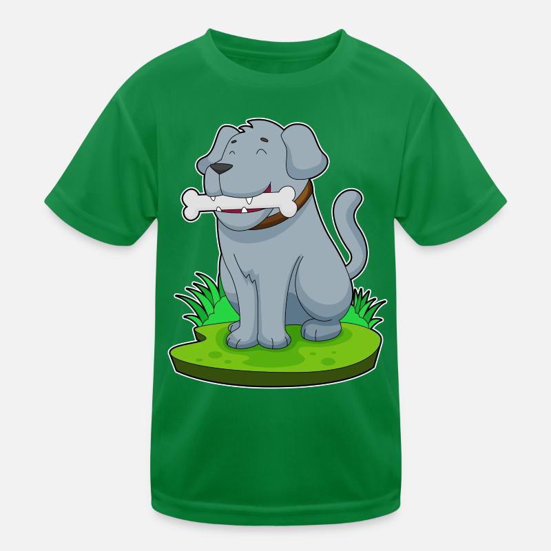 Hund Knochen Kinder Funktions-T-Shirt