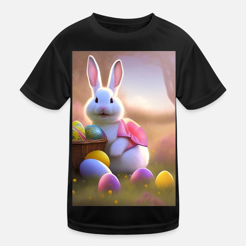 Osterhase mit Oster Eier Kinder Funktions-T-Shirt