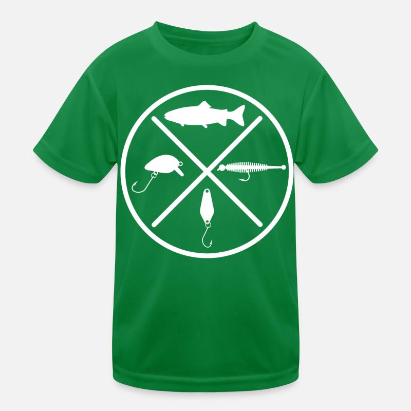 Forelle Kunstköder Kinder Funktions-T-Shirt
